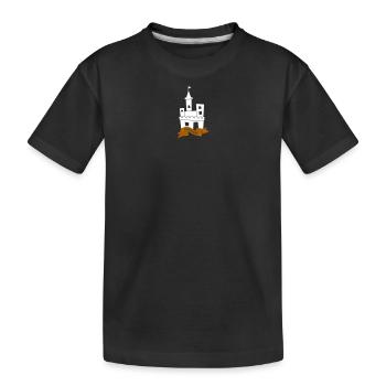 Burgherr Hausbesitzer Märchen Burg Schloss Illu - Kinder Premium Bio T-Shirt - Schwarz - Vorne