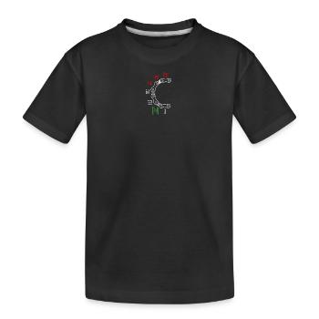 Motif de chaîne d’engrenage circulaire - T-shirt bio Premium Enfant - noir - Devant