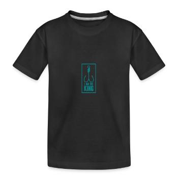 Angler Angelhaken Angelrute Sportfischer - Kinder Premium Bio T-Shirt - Schwarz - Vorne