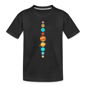 Espace Planètes Univers Espace - T-shirt bio Premium Enfant - noir - Devant