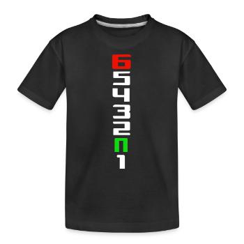 Motorrad ONE UP SIX DOWN - Kinder Premium Bio T-Shirt - Schwarz - Vorne