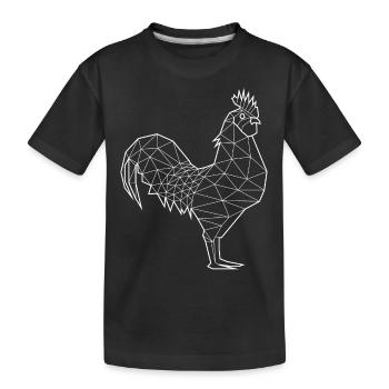 Coq Blanc - Animal Prism - T-shirt bio Premium Enfant - noir - Devant