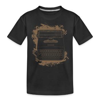 Machine à écrire Azerty - T-shirt bio Premium Enfant - noir - Devant