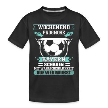 Fußball Bayern - Kinder Premium Bio T-Shirt - Schwarz - Vorne