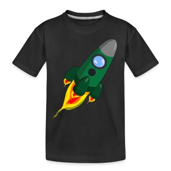 fusée - T-shirt bio Premium Enfant - noir - Devant