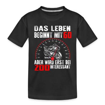 Geburtstag Superbike · 60 Jahre · Shirt · Tacho - Kinder Premium Bio T-Shirt - Schwarz - Vorne