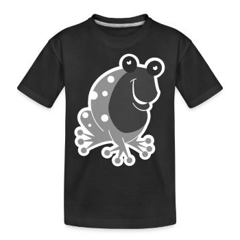 Pour les amoureux de la grenouille et un étang Amis cadeau - T-shirt bio Premium Enfant - noir - Devant