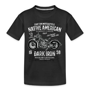 Dark Iron - Kids' Premium Organic T-Shirt - black - Front