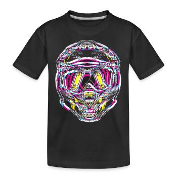 Casque - T-shirt bio Premium Enfant - noir - Devant