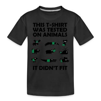 Testé sur les animaux - ne correspondait pas - T-shirt bio Premium Enfant - noir - Devant
