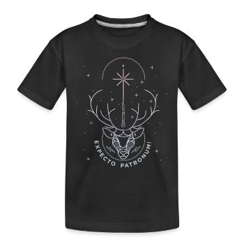 Harry Potter Stag Expecto Patronum - Kids' Premium Organic T-Shirt - black - Front