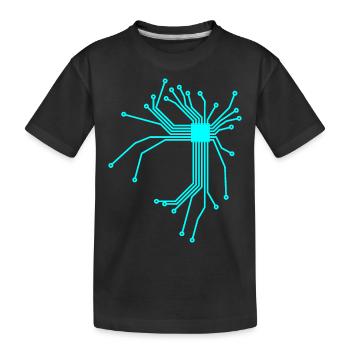 Platine Cpu Technik Muster Design Shirt Geschenk - Kinder Premium Bio T-Shirt - Schwarz - Vorne