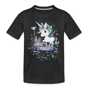 Harry Potter X-Mas Einhorn Verbotener Wald - Kinder Premium Bio T-Shirt - Schwarz - Vorne