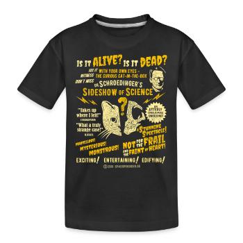 Schrödinger's cat Sideshow - Kids' Premium Organic T-Shirt - black - Front