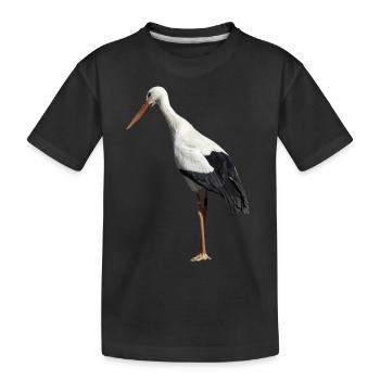Storch - Kinder Premium Bio T-Shirt - Schwarz - Vorne