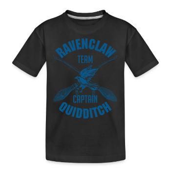 Harry Potter Ravenclaw Team Captain Quidditch - Kids' Premium Organic T-Shirt - black - Front