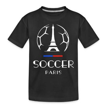 SOCCER PARIS Tour Eiffel Football Sports France - T-shirt bio Premium Enfant - noir - Devant