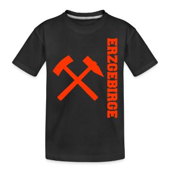 Erzgebirge Bergbau - Kinder Premium Bio T-Shirt - Schwarz - Vorne