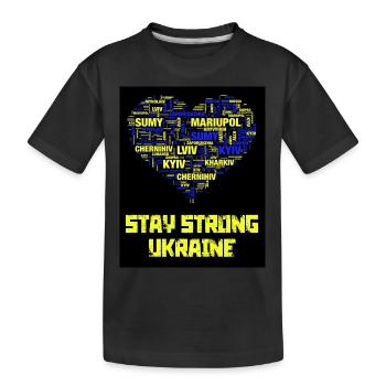 Ukraine - Kids' Premium Organic T-Shirt - black - Front