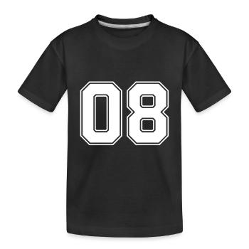 Numéro 08 - T-shirt bio Premium Enfant - noir - Devant