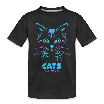 les chats sont méchants - T-shirt bio Premium Enfant - noir - Devant