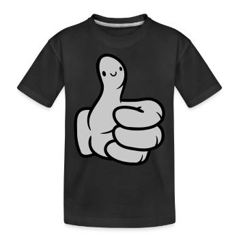 Visage Comic Main Pouce - T-shirt bio Premium Enfant - noir - Devant
