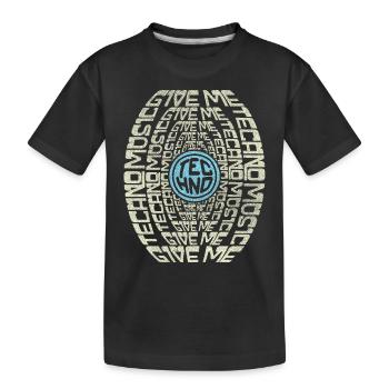 | de chemise Techno Graphique Text Graphic Donnez-moi de la musique techno - T-shirt bio Premium Enfant - noir - Devant