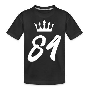 84 Couronne numérique - T-shirt bio Premium Enfant - noir - Devant