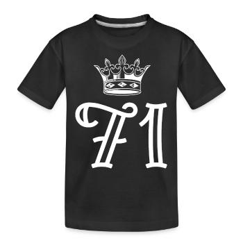 71 Couronne numérique - T-shirt bio Premium Enfant - noir - Devant