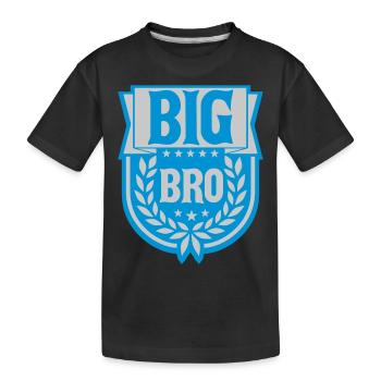 Banner Big Bro Logo - Kinder Premium Bio T-Shirt - Schwarz - Vorne