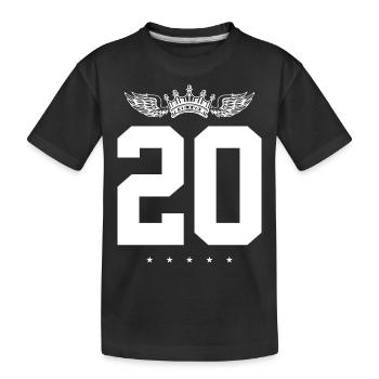 Couronne de 20 chiffres - T-shirt bio Premium Enfant - noir - Devant