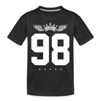 98 Couronne numérique - T-shirt bio Premium Enfant - noir - Devant
