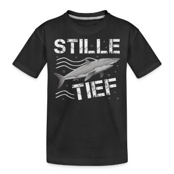 les eaux calmes, calmes, introverties, sont profondes - T-shirt bio Premium Enfant - noir - Devant
