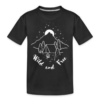 Wild Free - Kinder Premium Bio T-Shirt - Schwarz - Vorne