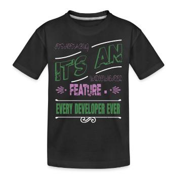 Ordinateur Geek - T-shirt bio Premium Enfant - noir - Devant