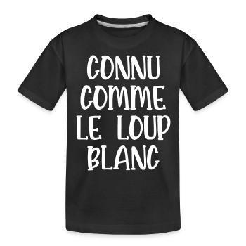 connu comme le loup blanc - T-shirt bio Premium Enfant - noir - Devant
