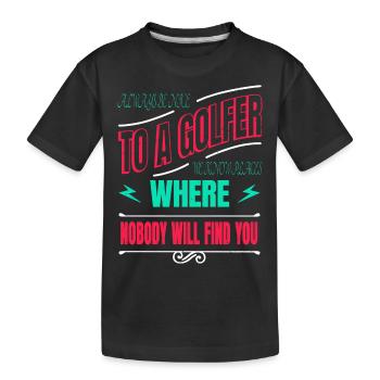 Golfcoachgifts Golfcoachgift drôles d’animaux - T-shirt bio Premium Enfant - noir - Devant