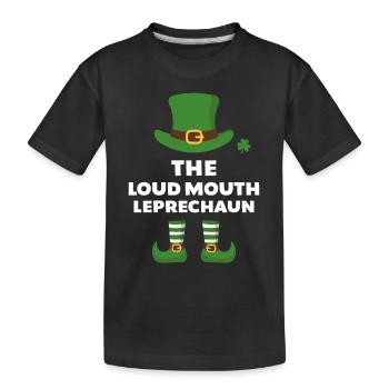 Le lutin à grande gueule - T-shirt bio Premium Enfant - noir - Devant