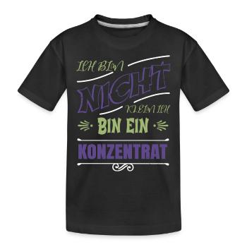 angeber geburtstagsgeschenk humor egoismus albern - Kinder Premium Bio T-Shirt - Schwarz - Vorne