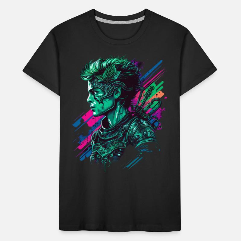 St Patricks Day synthwave Geschenk Kinder Premium Bio T-Shirt