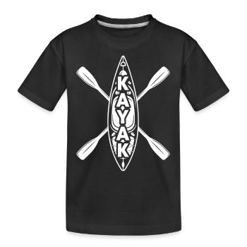 Sports nautiques en kayak - T-shirt bio Premium Enfant - noir - Devant