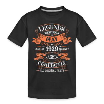 Mai 1929 Vintage Geburtstagsgeschenk - Kinder Premium Bio T-Shirt - Schwarz - Vorne