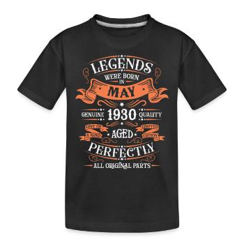 Mai 1930 Vintage Geburtstagsgeschenk - Kinder Premium Bio T-Shirt - Schwarz - Vorne