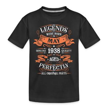 Mai 1938 Jubiläums-Vintage-Geschenk - Kinder Premium Bio T-Shirt - Schwarz - Vorne