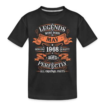 Years of excellence May 1968 Gift - Kids' Premium Organic T-Shirt - black - Front