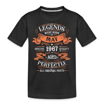 Princesses nées en mai 1967 - T-shirt bio Premium Enfant - noir - Devant