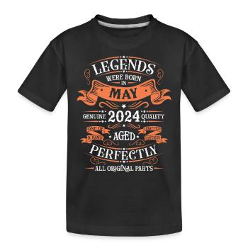 Mai 2024 | Mai 2024 Jubiläum 2024 - Kinder Premium Bio T-Shirt - Schwarz - Vorne