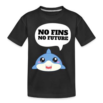 No Fins No Future Safe Sharks - Kinder Premium Bio T-Shirt - Schwarz - Vorne