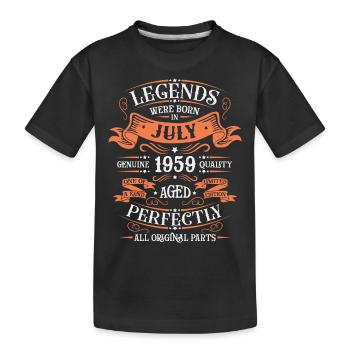 Born in July 1959 - Kids' Premium Organic T-Shirt - black - Front