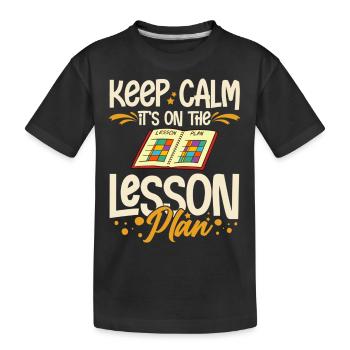 Lesson Plan Teacher Preschool Planner School - Kids' Premium Organic T-Shirt - black - Front